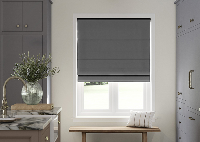 Medina, Dark Charcoal - Roman Blind - Image 3